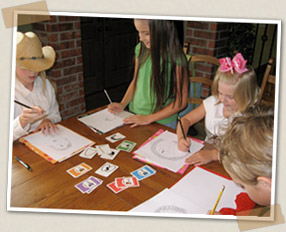 Children playing Pick and Draw